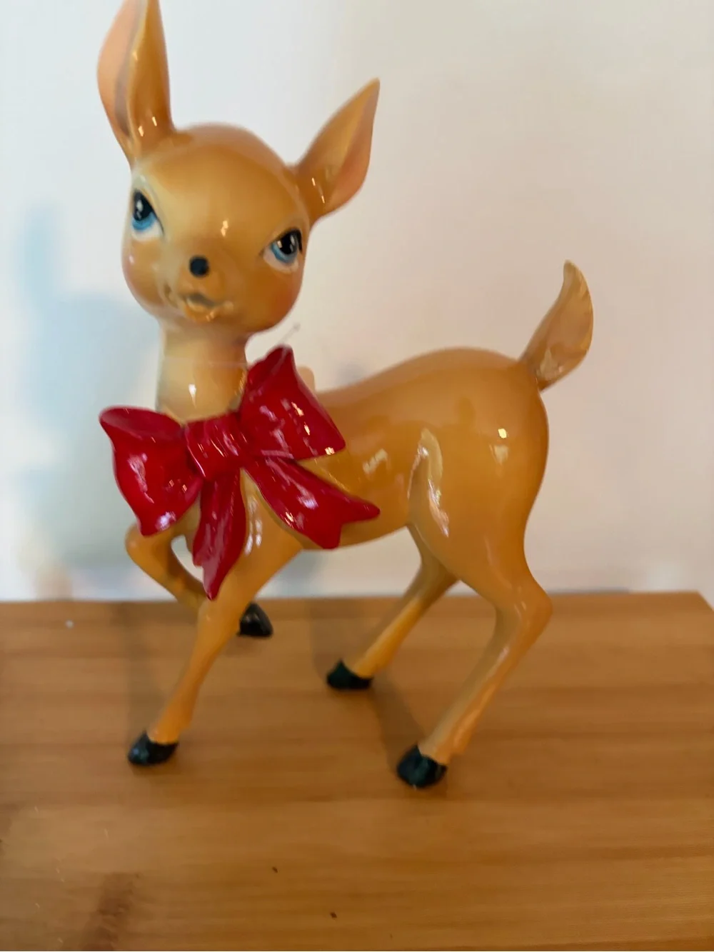 NWT Vintage-Style Deer Figurine Christmas Decor. Midcentury Modern Style 50s